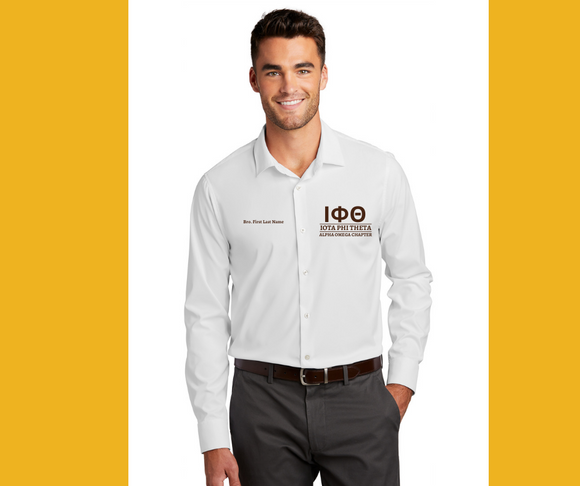 Customized Chapter-Iota Phi Theta Fraternity, Inc. Long Sleeve Button-down Shirt