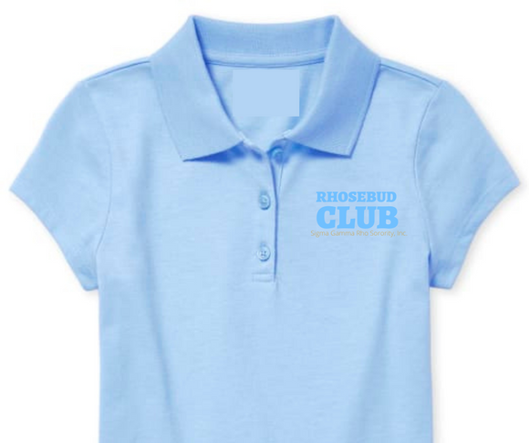 Sigma Gamma Rho Rhosebud Club Youth Polo - Light Blue