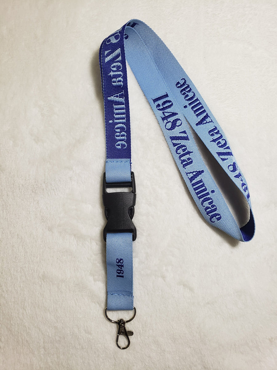 Zeta Amicae Embroidered Light Blue and Royal Blue Lanyard – KO's Blue ...