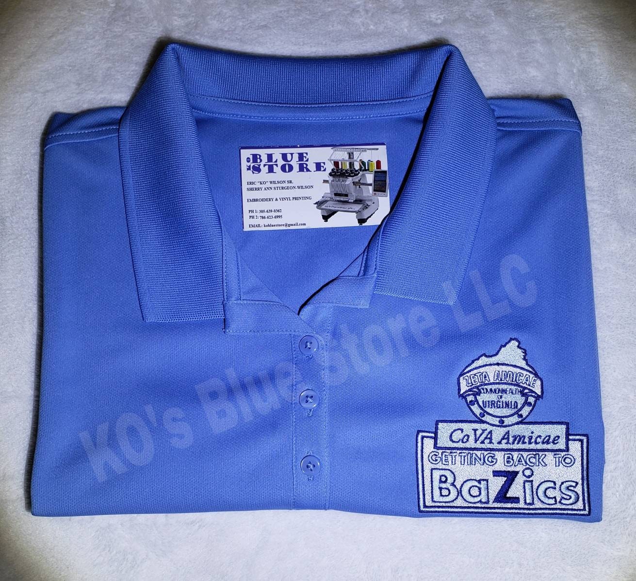 Shop for Embroidered Custom Blue Polo Shirts