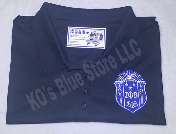 Customized Zeta Phi Beta Sorority Shield Polo