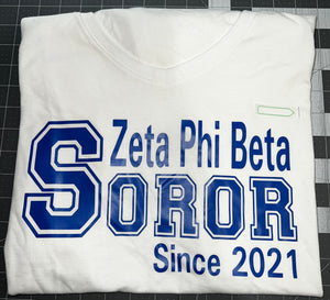 Zeta Phi Beta Soror Since 2021 White T-shirt - FINAL SALE